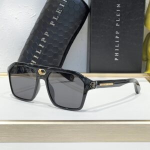 Plein Brave Shades SPP072 sunglasses Black x Gold x Black Lens