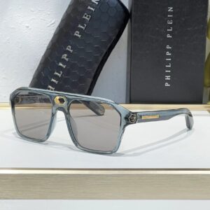 Plein Brave Shades SPP072 sunglasses Crystal Blue Grey