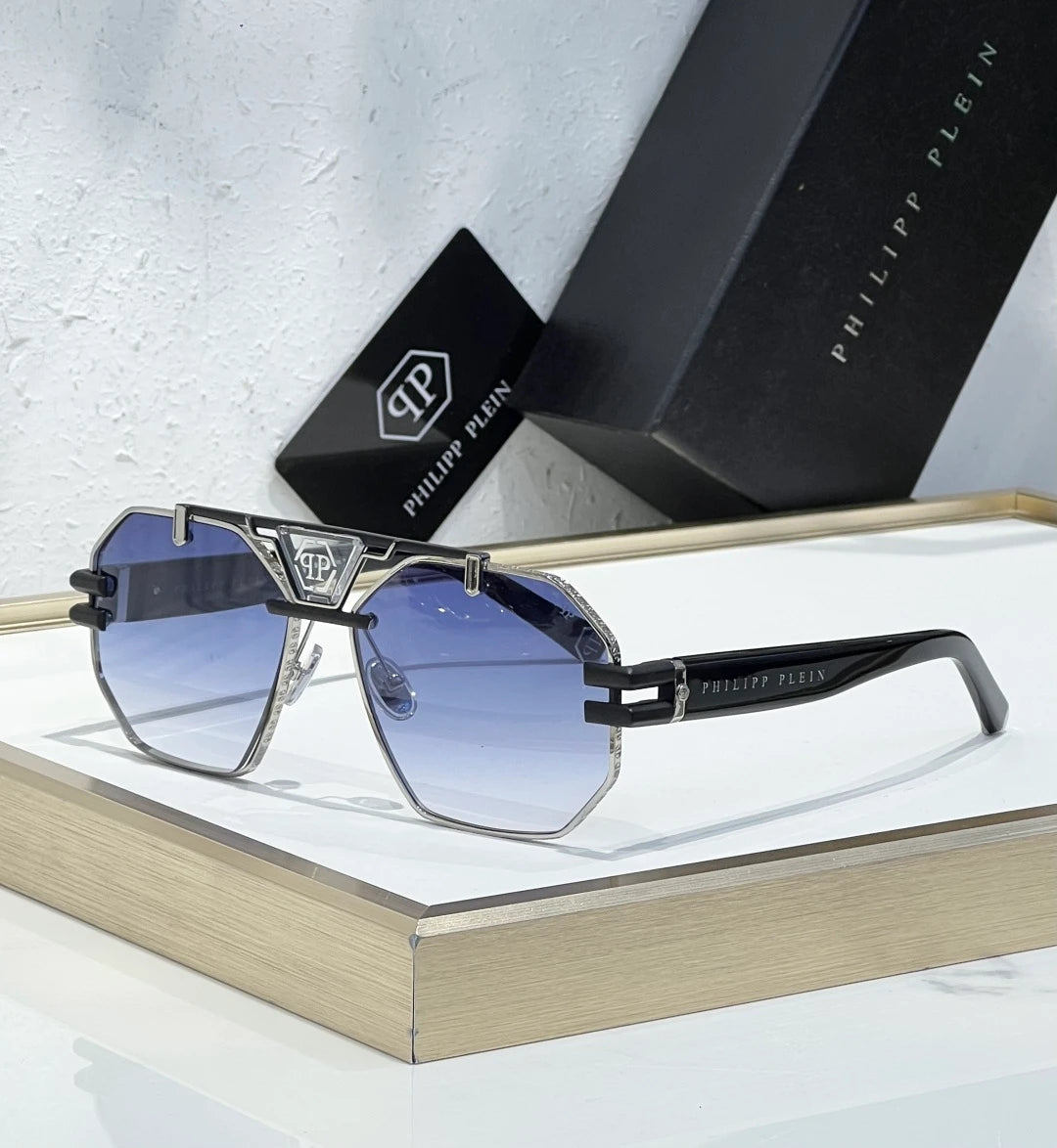 Plein Hera SPP077V sunglasses Black x Blue Lens