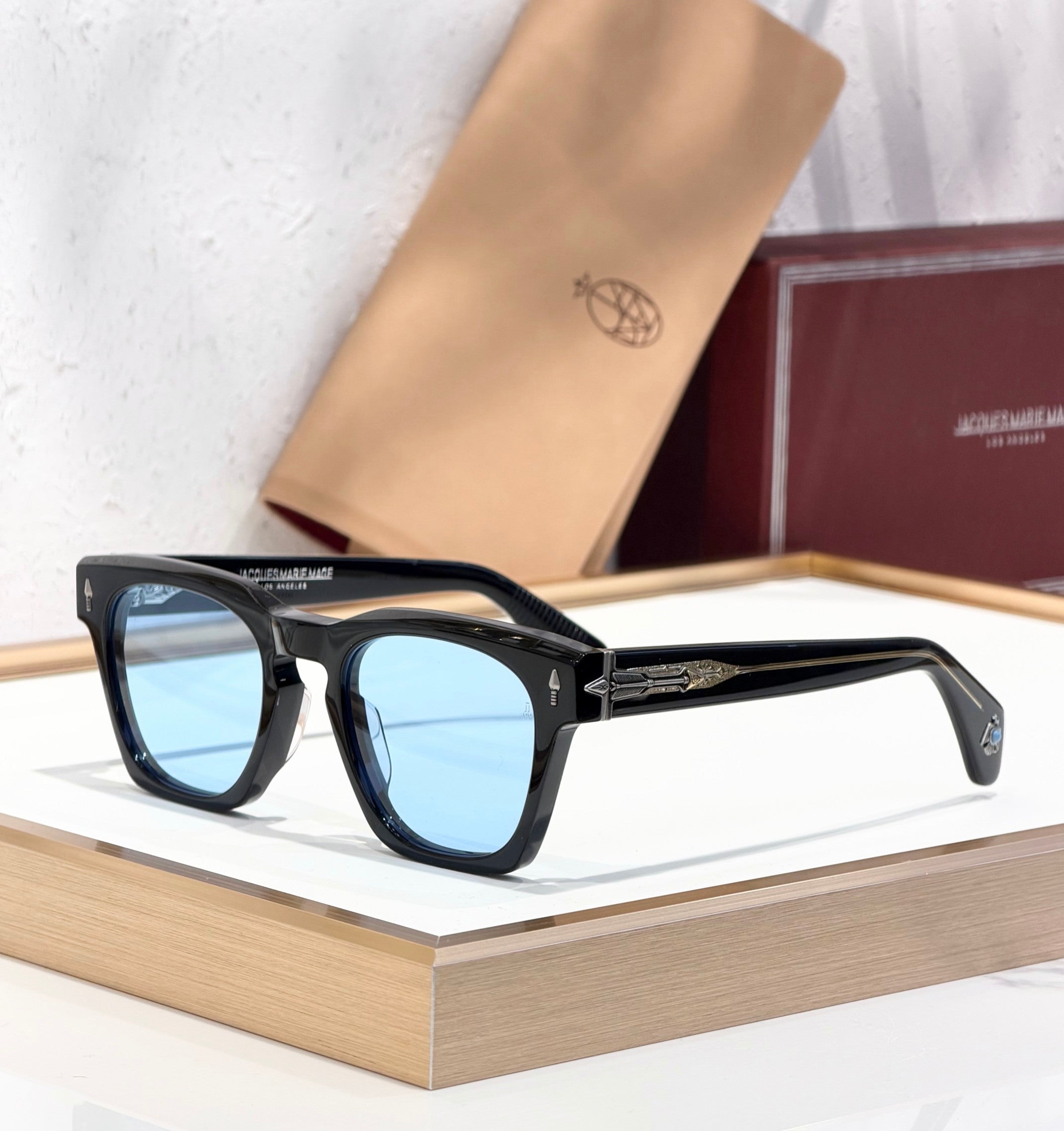 JMM Rawlins sunglasses Black x Blue Lens
