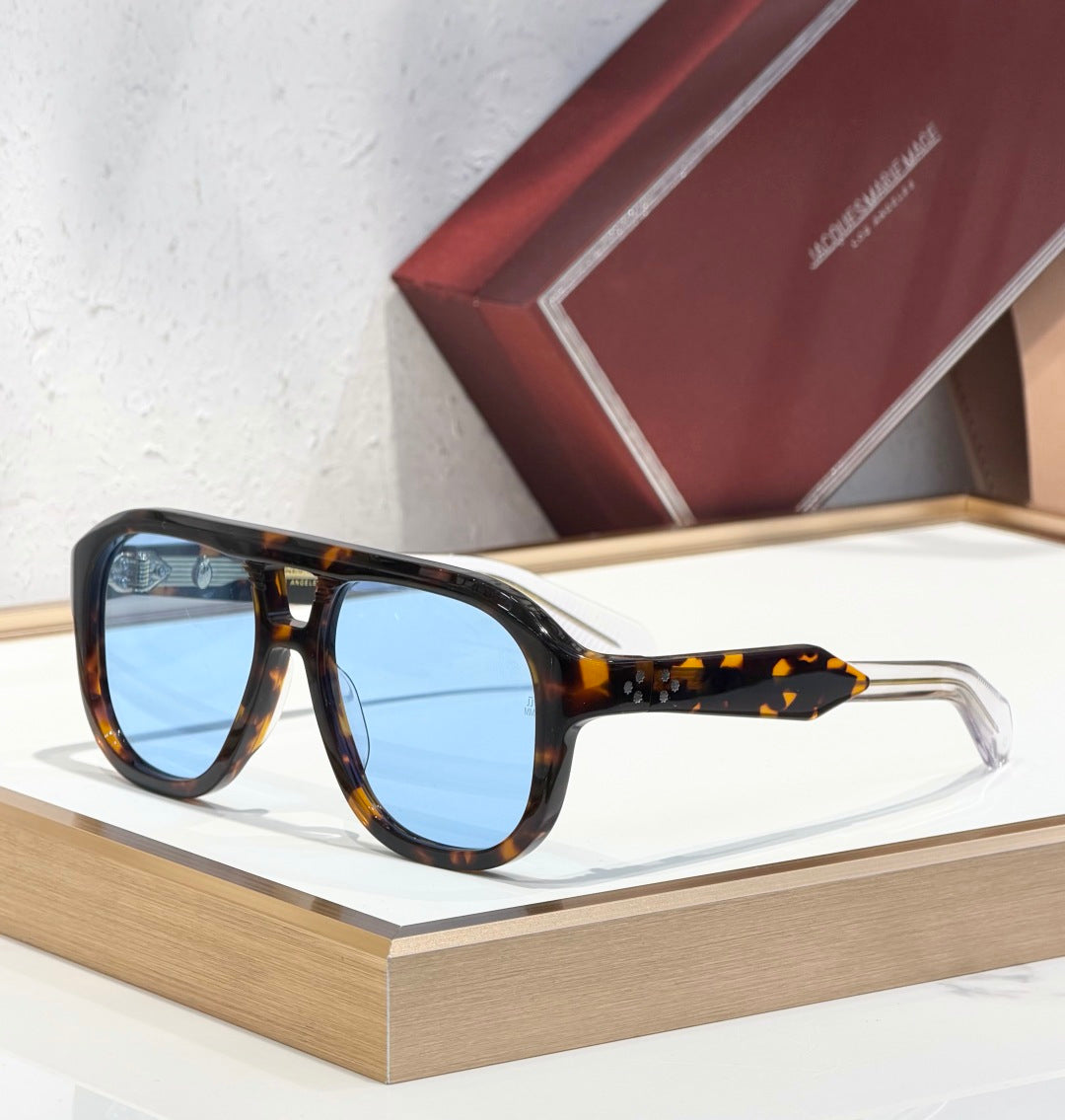 JMM Jasper sunglasses Havana x Blue Lens