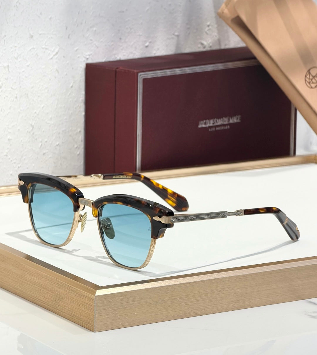 JMM Sartre sunglasses Havana x Blue Lens