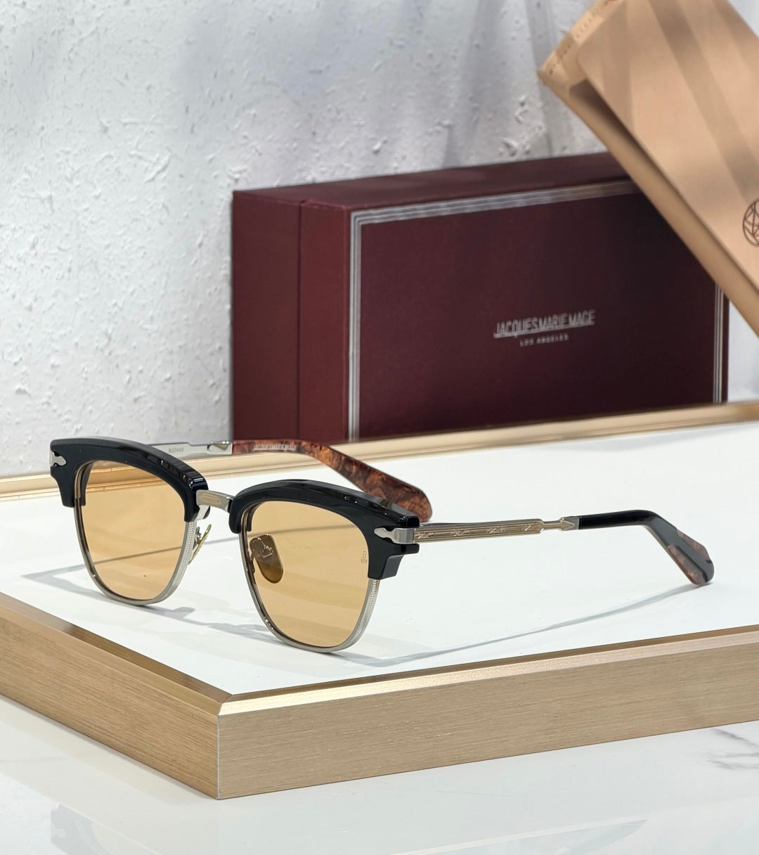 JMM Sartre sunglasses Black x Orange Lens