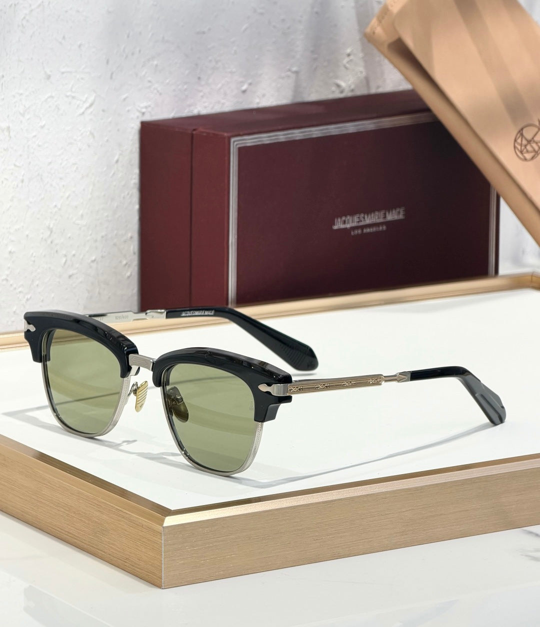 JMM Sartre sunglasses Black x Green Lens