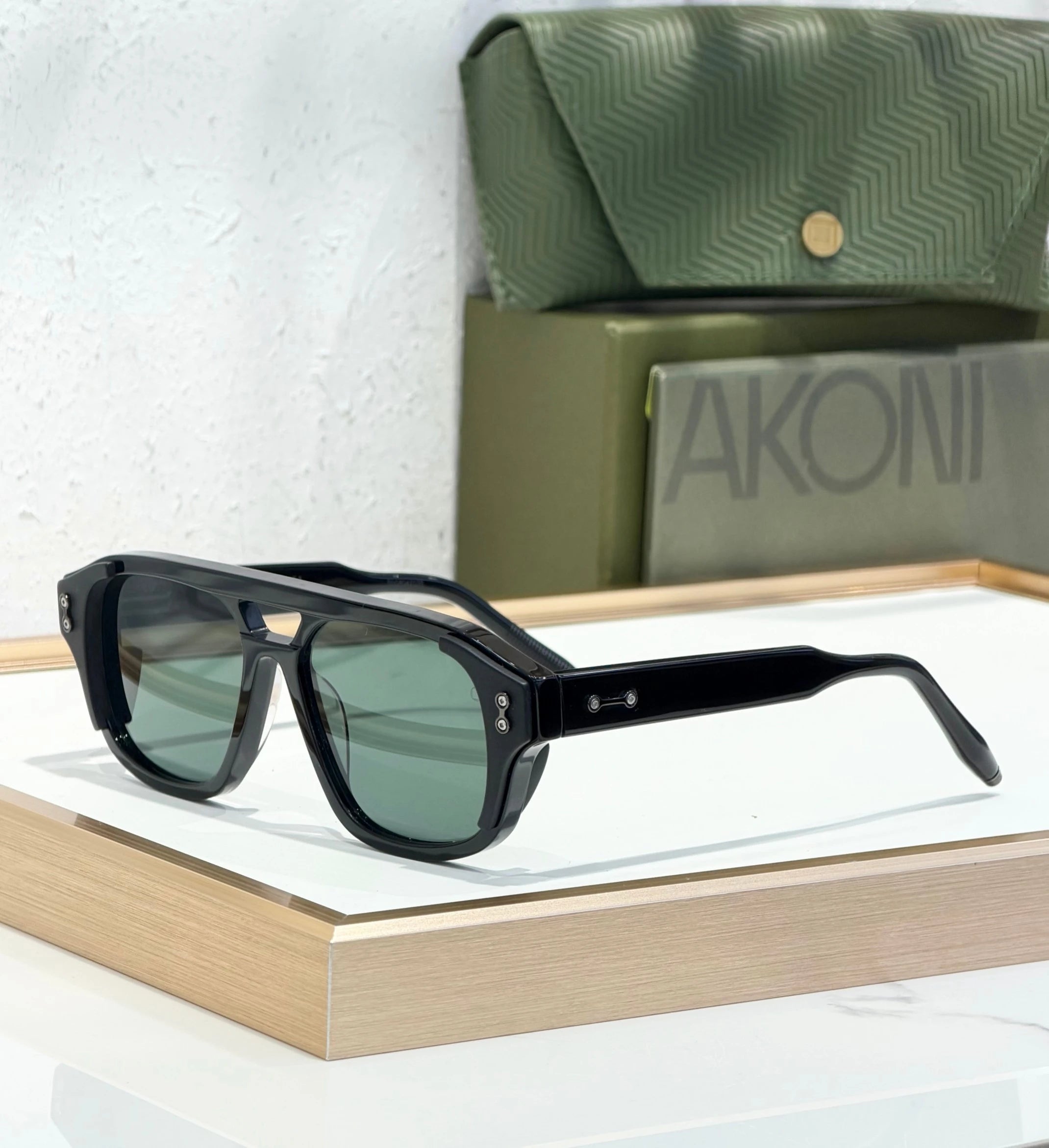 Phoenix AKS-517 sunglasses Black x Green Lens