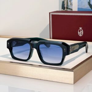 JMM Dakota sunglasses Crystal Petrol x Blue Lens