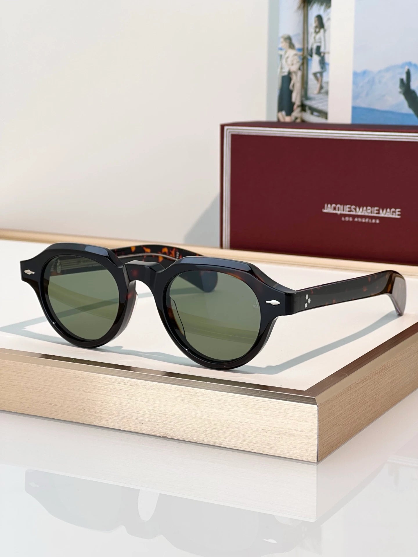 JMM Kellerman sunglasses Havana x Green Lens