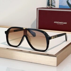 JMM KUROKAWA sunglasses Black x Gold x Brown Lens