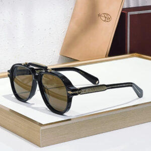 JMM Ayrton Senna 1991 sunglasses Black x Gold x Brown Lens