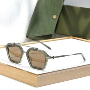 AKONI Akari AKX-413 sunglasses Matte Crystal Grey x Brown Lens - Luxury sunglasses - SezLuxe Egypt