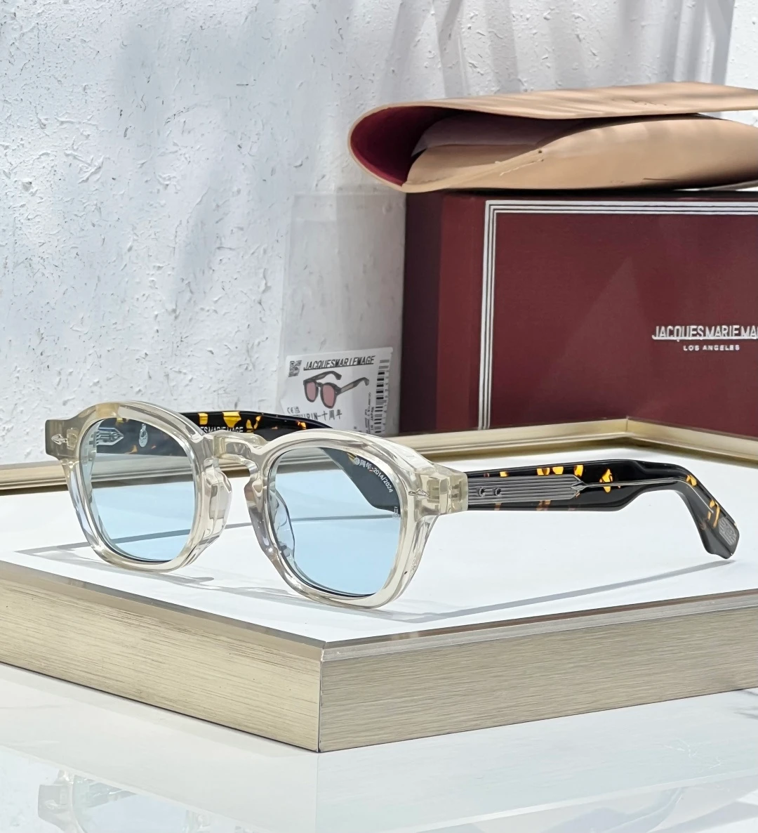 JMM Zephirin 10th anniversary sunglasses Crystal Champagne x Blue lens - SezLuxe Egypt