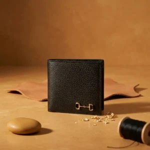 Gucci Horsebit Black Leather Bi-Fold Wallet - 700462 - SezLuxe Egypt