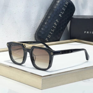 Plein Traveller SPP001M sunglasses Black x Gold x Brown Lens