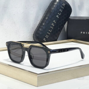 Plein Traveller SPP001M sunglasses Black x Gold x Black Lens