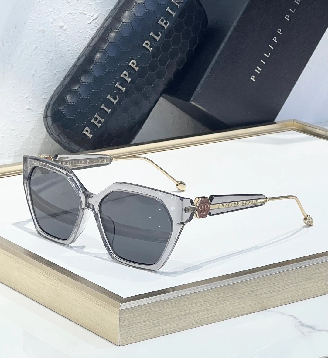 Plein Queen VPP068S sunglasses Crystal Grey