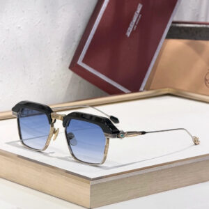 JMM Worland sunglasses Black x Gold x Blue Lens