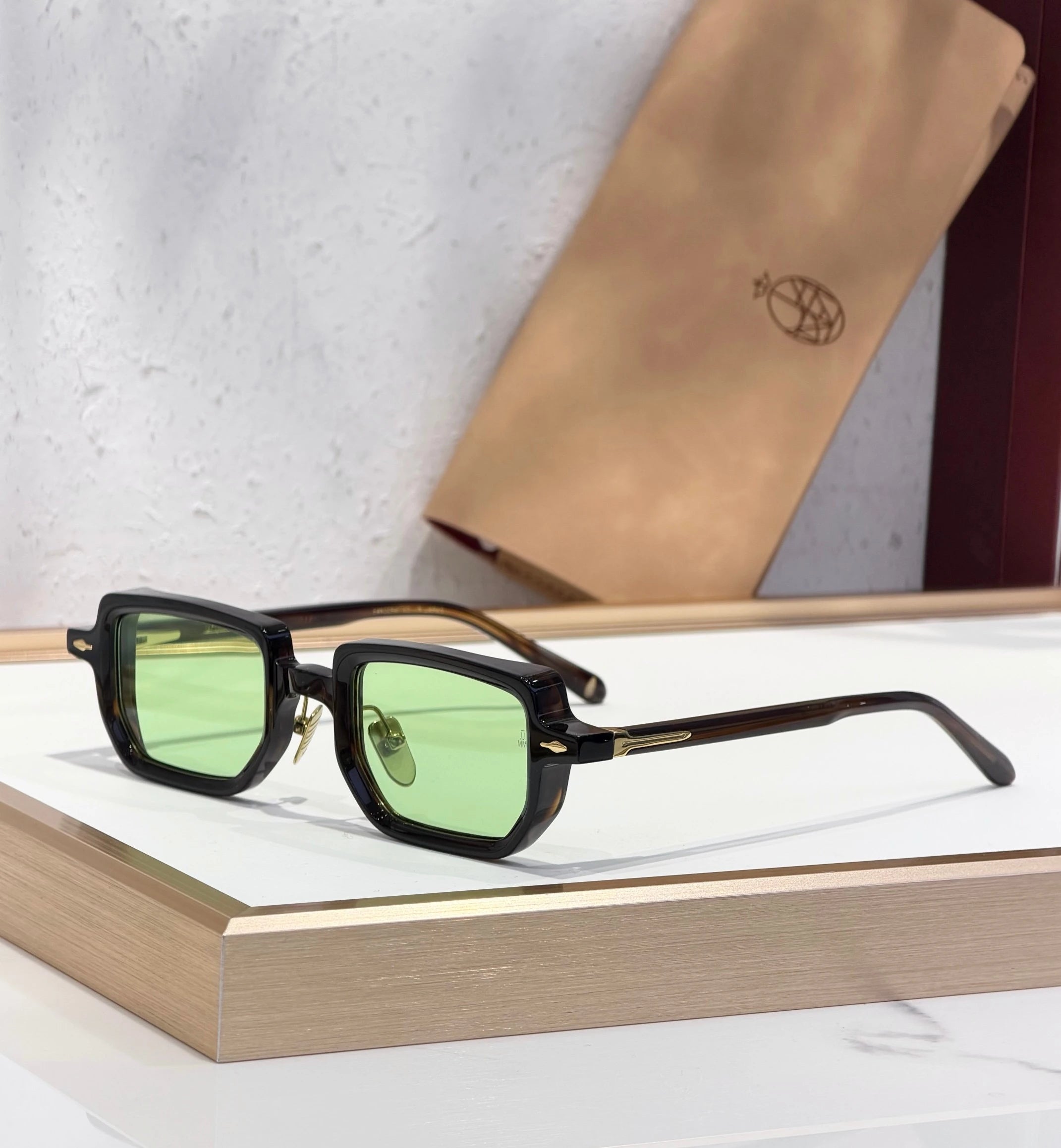 JMM ASTAIRE sunglasses Brown Frame x Green Lens