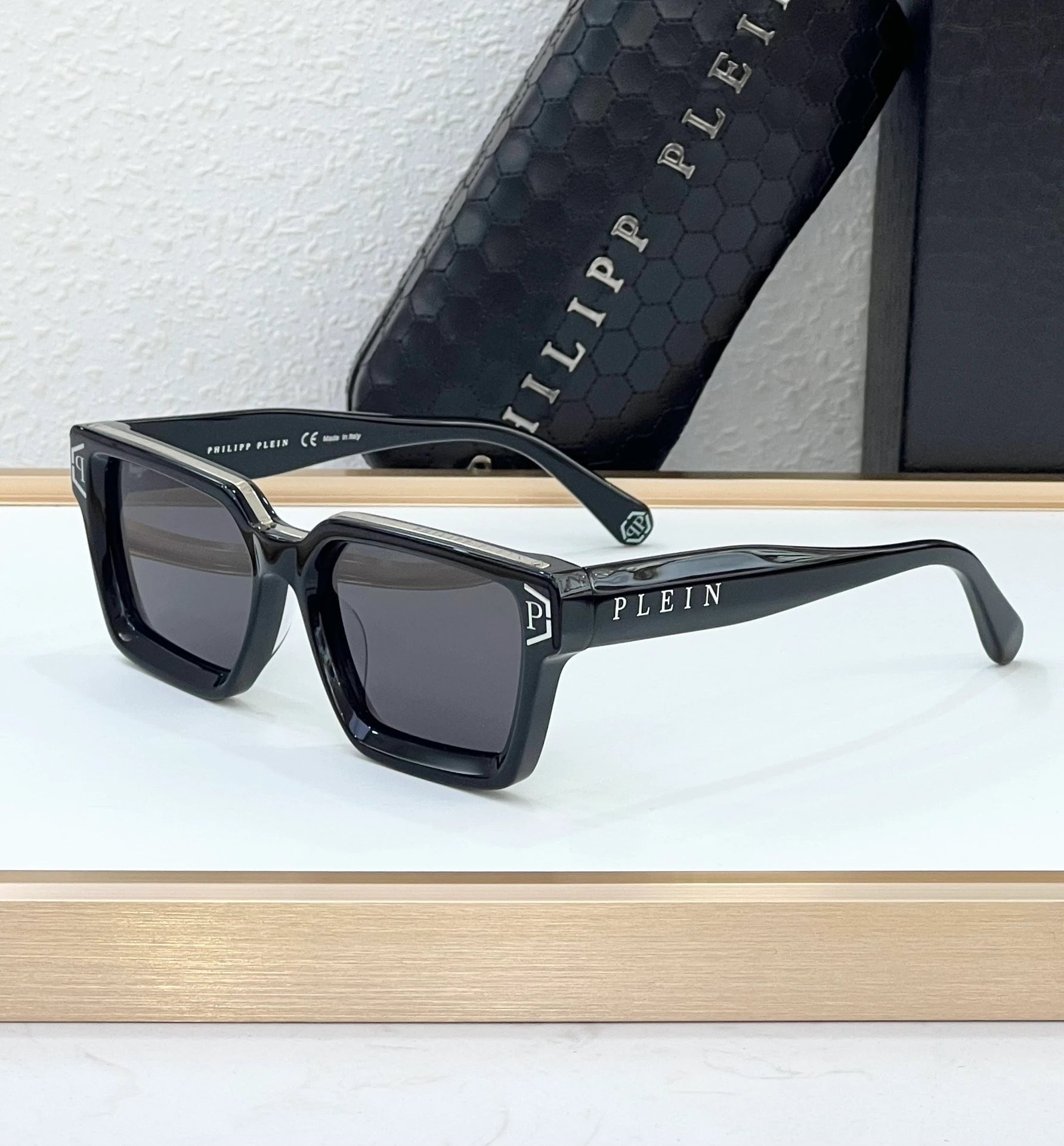 Plein Brave Shades SPP005 sunglasses Black x Silver