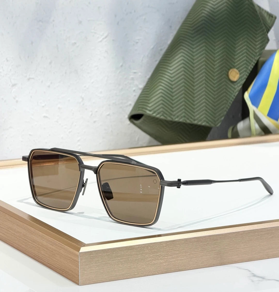 Telesto AKS523 sunglasses Black x Brown Lens