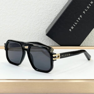 Plein ICON SPP148 sunglasses Black x Gold x Black Lens