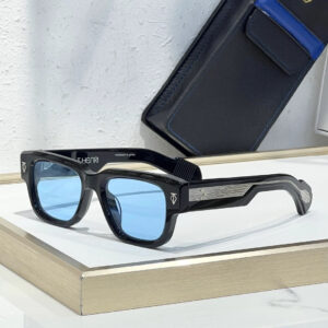 Henri Taycan sunglasses Black x Blue Lens