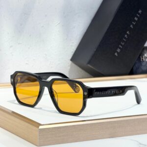 Plein STUD VPP199V sunglasses Black x Orange Lens