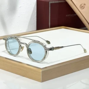 JMM Livingston Sunglasses Silver x Ice Blue Lens - Sezluxe Egypt