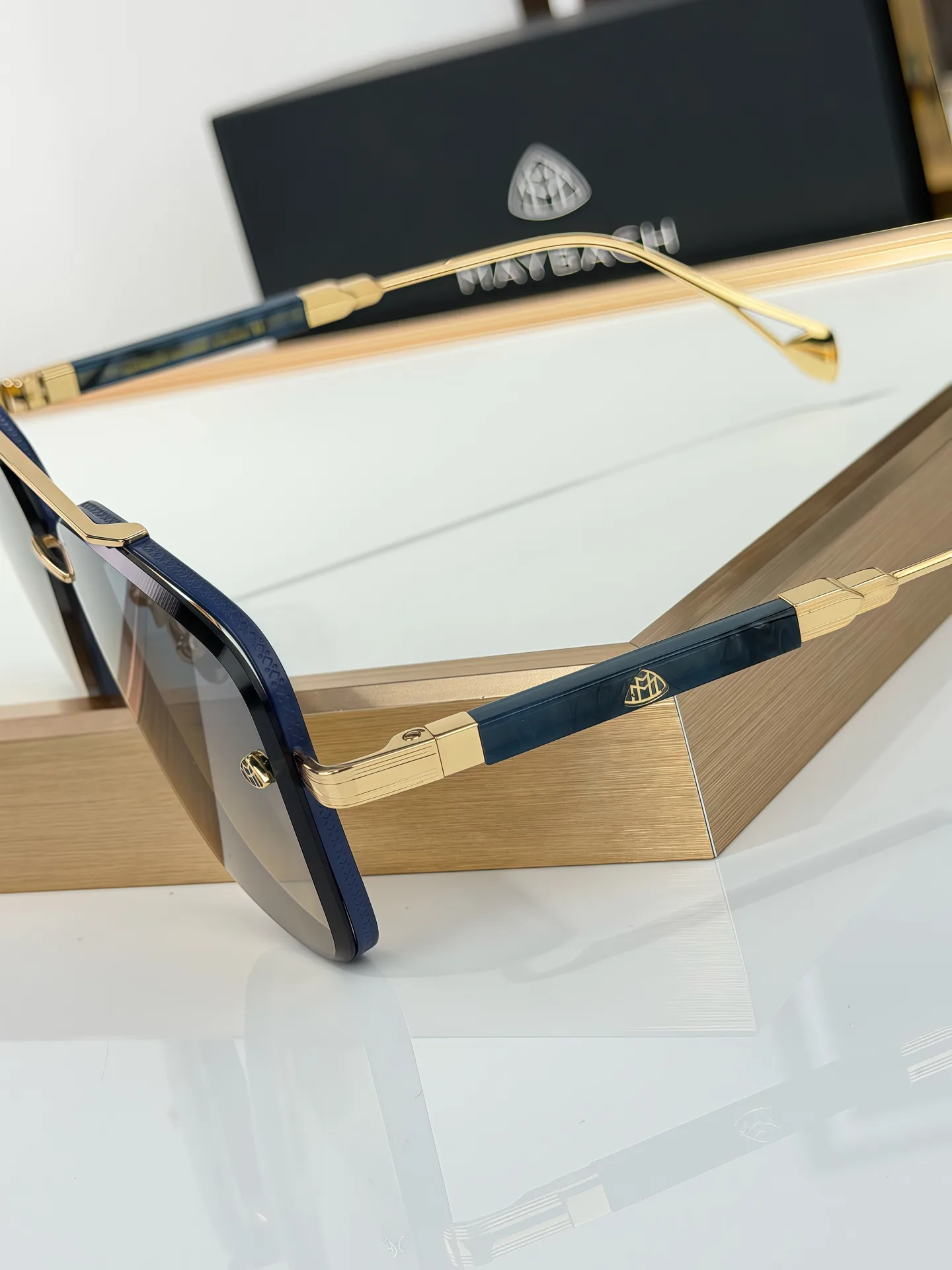 Maybach THE GEN I Blue Gold Sunglasses with Gradient lens - SezLuxe Egypt