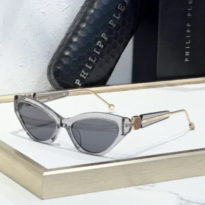 Plein Prescription VPP069S Crystal Grey sunglasses with grey lens - SezLuxe Egypt