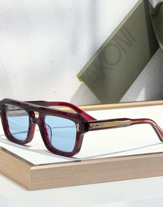 Akoni Perseus AKS-531 sunglasses Wine Red x Blue Lens - Luxury sunglasses - SezLuxe Egypt