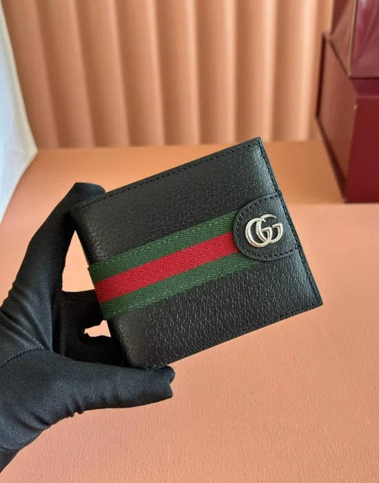 Gucci 834271 Ophidia Black Leather Bi-Fold Wallet - SezLuxe Egypt